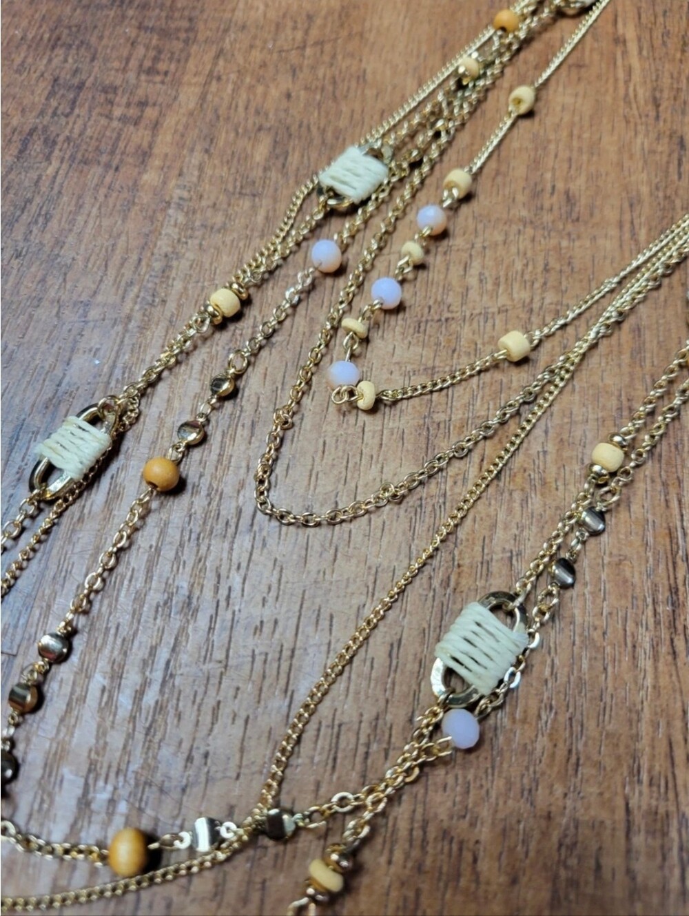 Boho layered mixed chain necklace